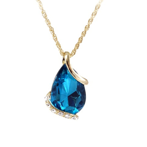 Capri Blue Drop Necklace