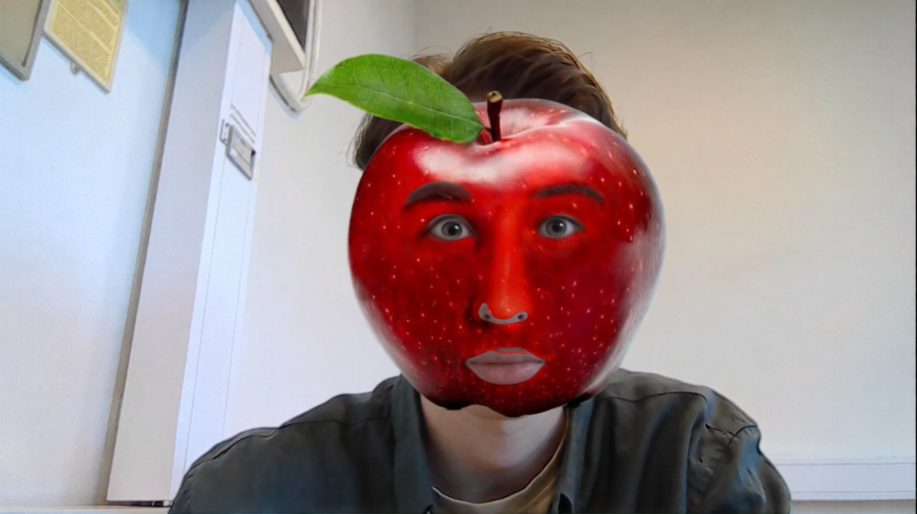 Bild på mig som ett äpple