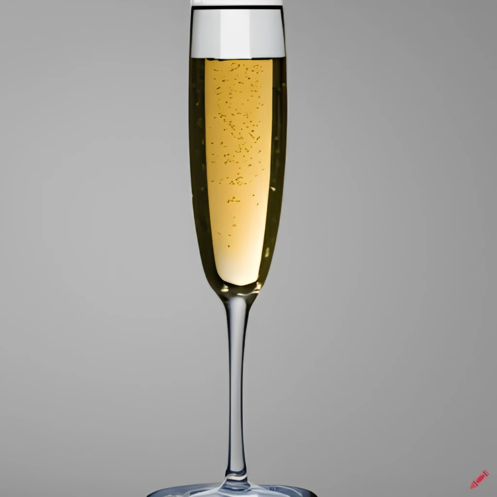 ett champagneglas med champagne