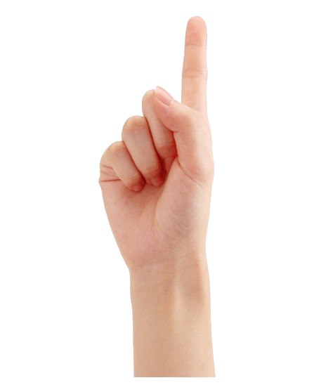 Bild på pekande finger