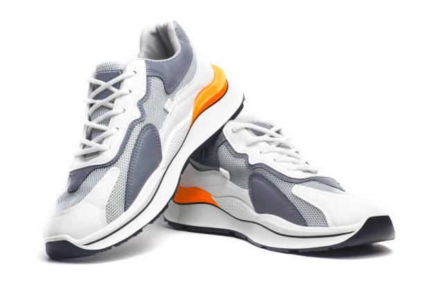 Gråa och Orangea Sneakers
