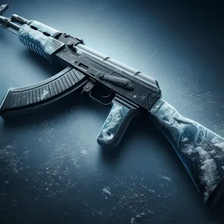 AK-47 iceage laying on ground