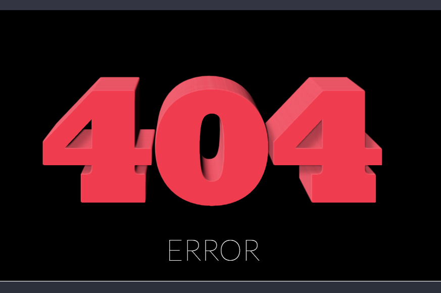 Picture displaying 404-error